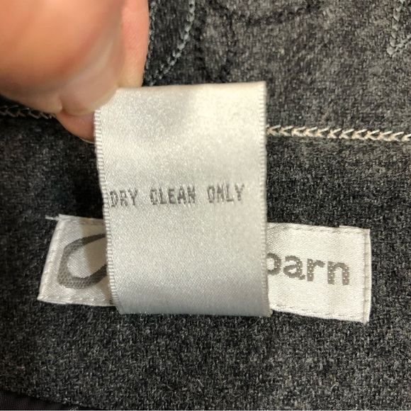 Dress barn Wool Blend Embroidered Flower Patch Fringe Zipper Grey Pencil Skirt 6 - Picture 8 of 12